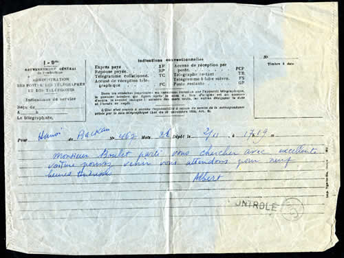 Télégramme censuré